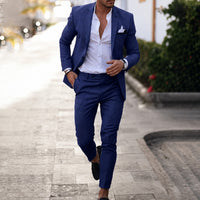 Mikael - Set aus Blazer und Hose – Dunkelblau
