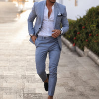Mikael - Set aus Blazer und Hose – Grau
