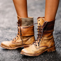 Sabina - Schicke Retro-Stiefel für Damen – Hellbraun
