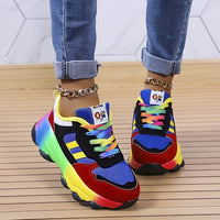Erika - Komfortable Regenbogen-Schuhe – Blau