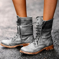 Sabina - Schicke Retro-Stiefel für Damen – Grau