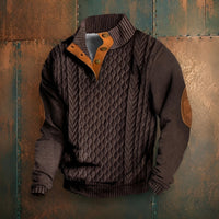 Jary - Komfortabler Herrenpullover – Dunkelbraun