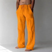Bruce - Bequeme Männerhose im lockeren Design – Orange