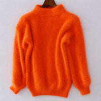 Brenda - Klassischer, weiter Pullover – Orange