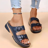 Comfyflex - Sandalen mit Doppelriemen – Blau