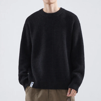 Adrian | Herren Legerer Strickpullover – Schwarz