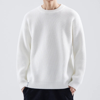 Adrian | Herren Legerer Strickpullover – Weiß