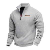 Rico | Lässiges Fleece-Sweatshirt für Herren – Grau