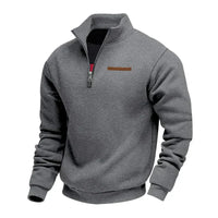 Rico | Lässiges Fleece-Sweatshirt für Herren – Dunkelgrau