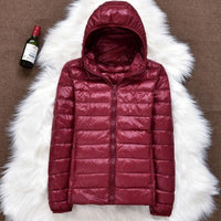 Helga | Wasserdichte Daunenjacke – Granat