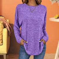 ERNESTINE - ÜBERGROSSES STRICKPULLOVER – Lila