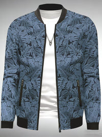 Dagan - Lässige Sportjacke Mit Langen Ärmeln Und Reißverschluss – Blau