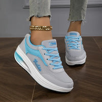 Sommer-Sneaker für Damen - Trendige bequeme Schuhe für Einlagen – Grau Blau