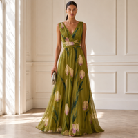 Agathe | Stilvolles Langes Maxikleid – Grün