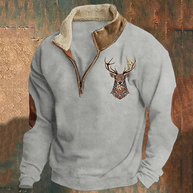 Galen - Stylischer Viertel-Reißverschluss Pullover