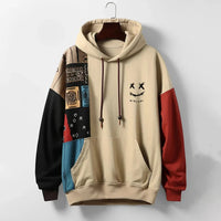 ALBRECHT - BEDRUCKTER KAPUZENPULLOVER – Khaki