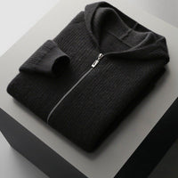 Reiner | Premium Woll-Hoodie – Schwarz