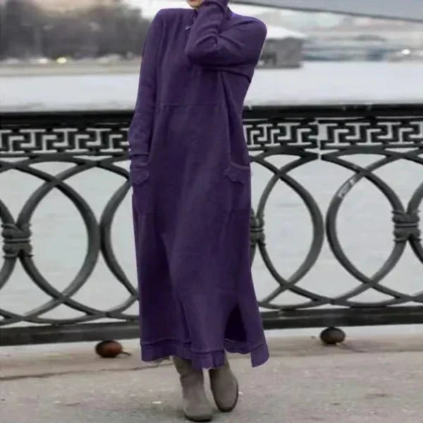 Mona - Kuscheliges Wollmisch-Maxi-Kleid