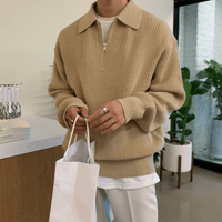 Half Zip Pullover für Herren – Beige