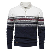 Alexander | Herren Wärmender Strickpullover – Weiß