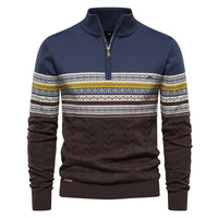 Alexander | Herren Wärmender Strickpullover – Dunkelblau
