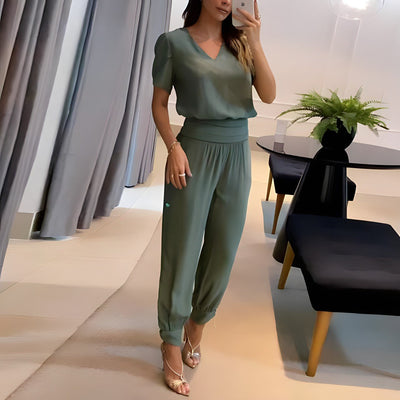 Cressida - Modisches Blusen- und Hosenoutfit-Set