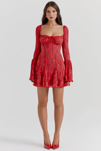 Petra™ Romantischer Silhouetten-Charme – Rot