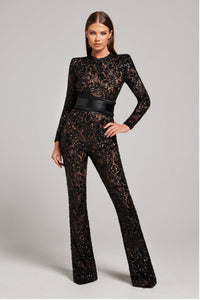Lea - Overall mit Spitze – Schwarz