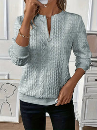 RIKE - STRICKPULLOVER MIT REISSVERSCHLUSS – Grau