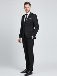 Andreas | Herren Zweiteiliges Anzug Set – Schwarz