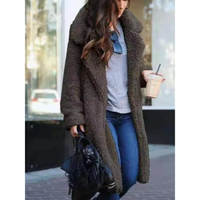 Anneliese | Warme Teddy Winterjacke – Dunkelgrau
