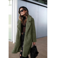 Anneliese | Warme Teddy Winterjacke – Oliv