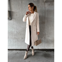Annika | Langer Trenchcoat Wintermantel – Beige