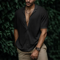 Anselm | Herren Sommerhemd modern geschnitten – Schwarz
