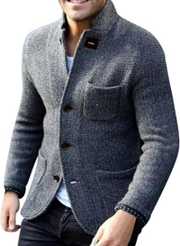 Anspruchsvolle Strickjacke für Herren | Warmer – Grau
