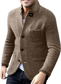 Anspruchsvolle Strickjacke für Herren | Warmer – Camel