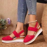 Andrea™ | Orthopädische Sandalen mit Plateausohle – Rot
