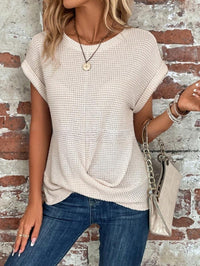 Cybele | Kurzärmeliges Damen-T-Shirt – Aprikose