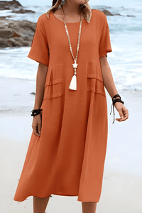 Leinen Sommerkleid Aria™ – Orange