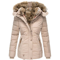 Nora | Gemütlicher Wintermantel mit kuscheligem Fellfutter – Beige
