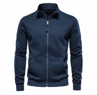 Aurelius | Herren Sweatjacke mit Stehkragen – Dunkelblau
