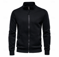 Aurelius | Herren Sweatjacke mit Stehkragen – Schwarz