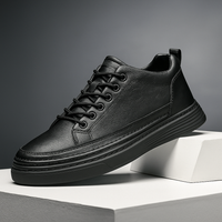 Schicke Lederschuhe – Schwarz