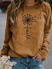 Faith Rundhals Pullover – Braun