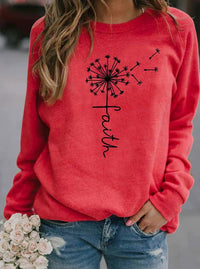 Faith Rundhals Pullover – Rot