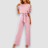 Milla | Jumpsuit mit weiten Beinen – Rosa