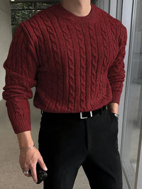 Mergim – Lässiger Strickpullover Mit Langen Ärmeln – Bordeaux