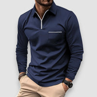 Ralph | Long Sleeve Polo Shirt – Blau