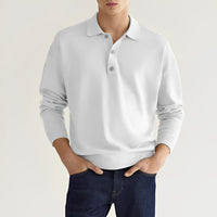 Poloshirt für Herren - Luftiges Kurzärmeliges Poloshirt für Sommer – Weiß