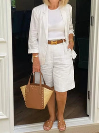 Hanne | Damen Chic Komplett-Outfit – Weiß